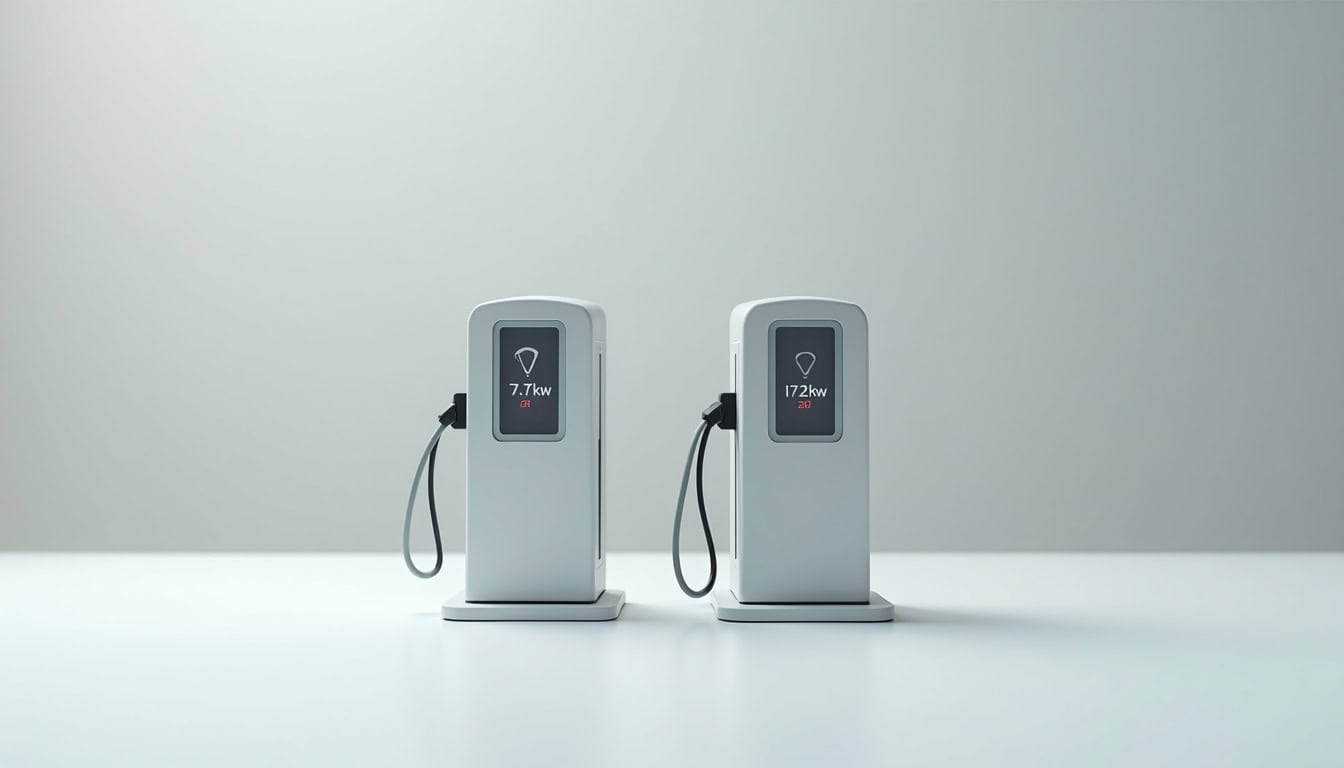 Tableau comparatif des différentes puissances de borne de recharge électrique