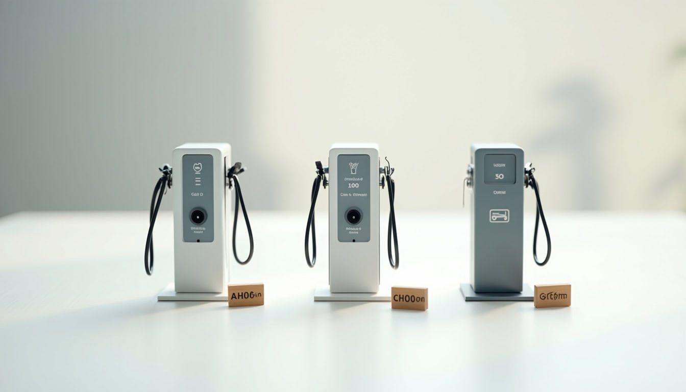 Tableau comparatif des différents types de bornes de recharge avec leurs prix et caractéristiques