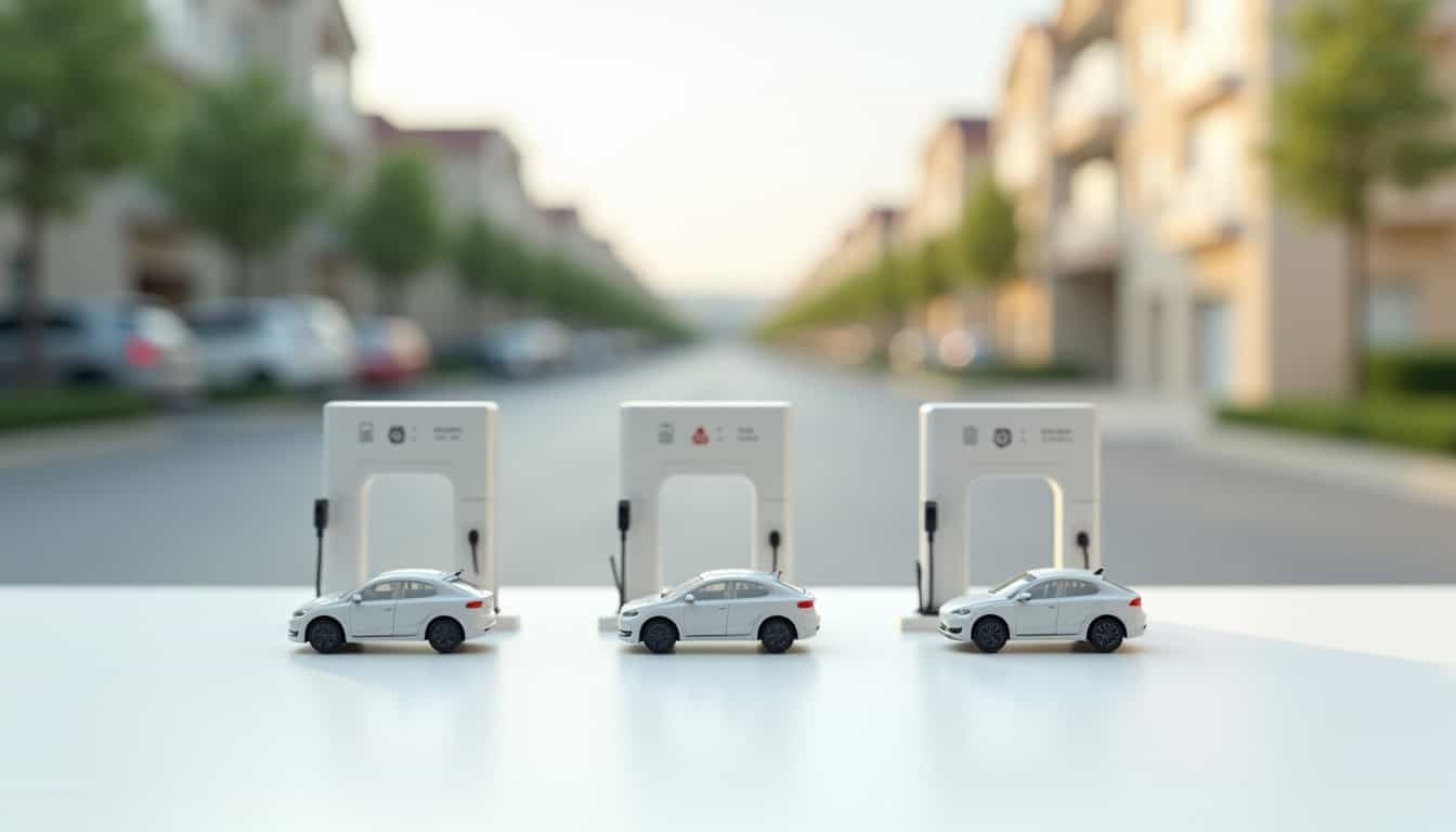 Tableau comparatif des différents types de bornes de recharge pour véhicules électriques