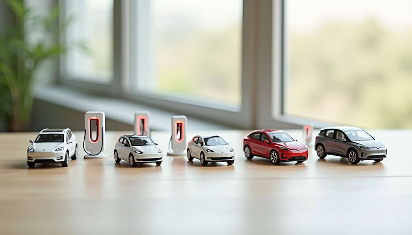Tableau comparatif des temps de recharge selon la puissance de la borne et le modèle de véhicule