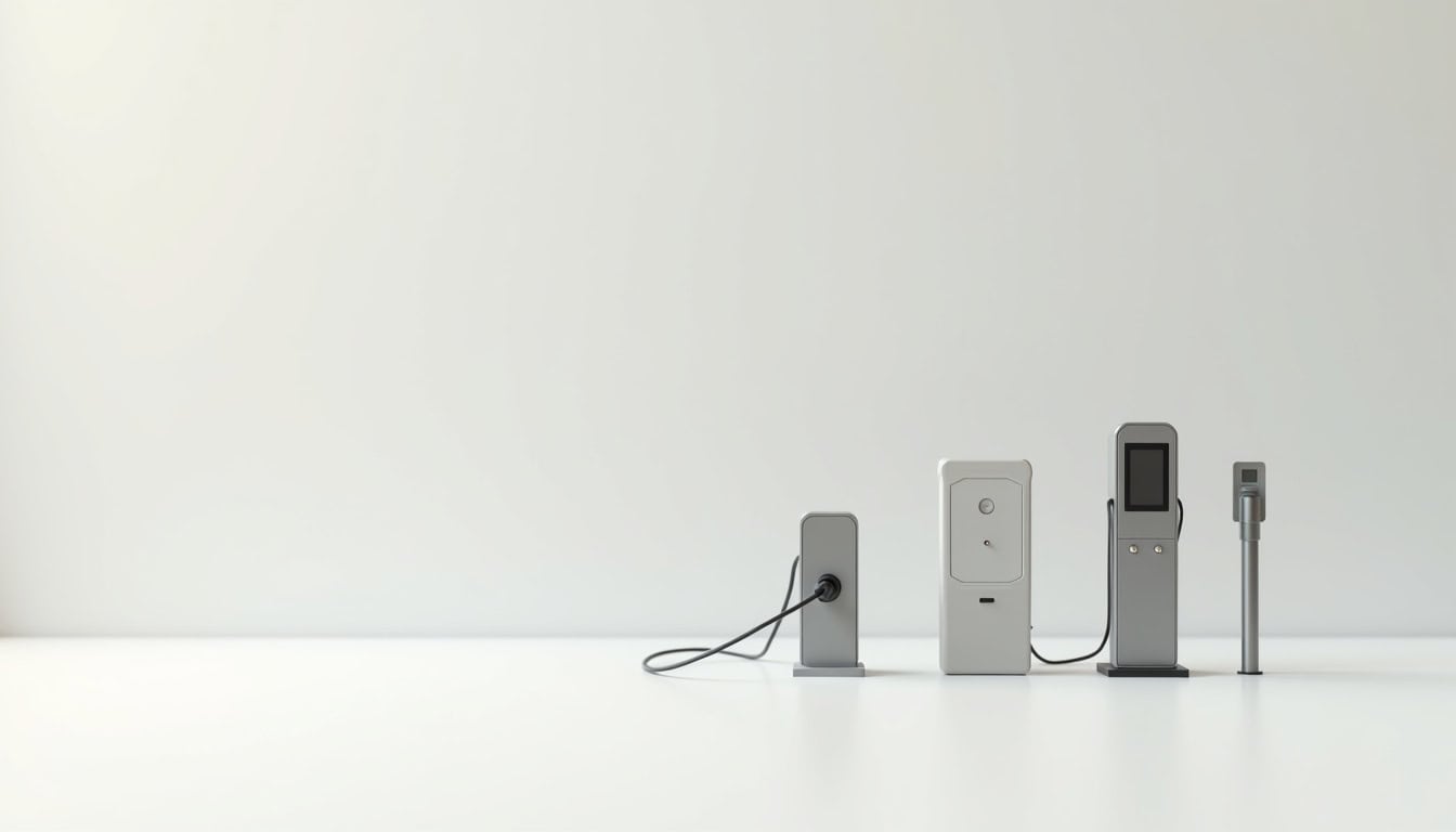 Tableau comparatif entre différents types de bornes de recharge électrique, affiché sur un écran