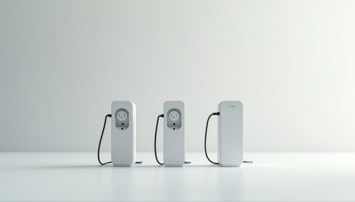 Tableau comparatif entre prise renforcée, wallbox standard et wallbox intelligente