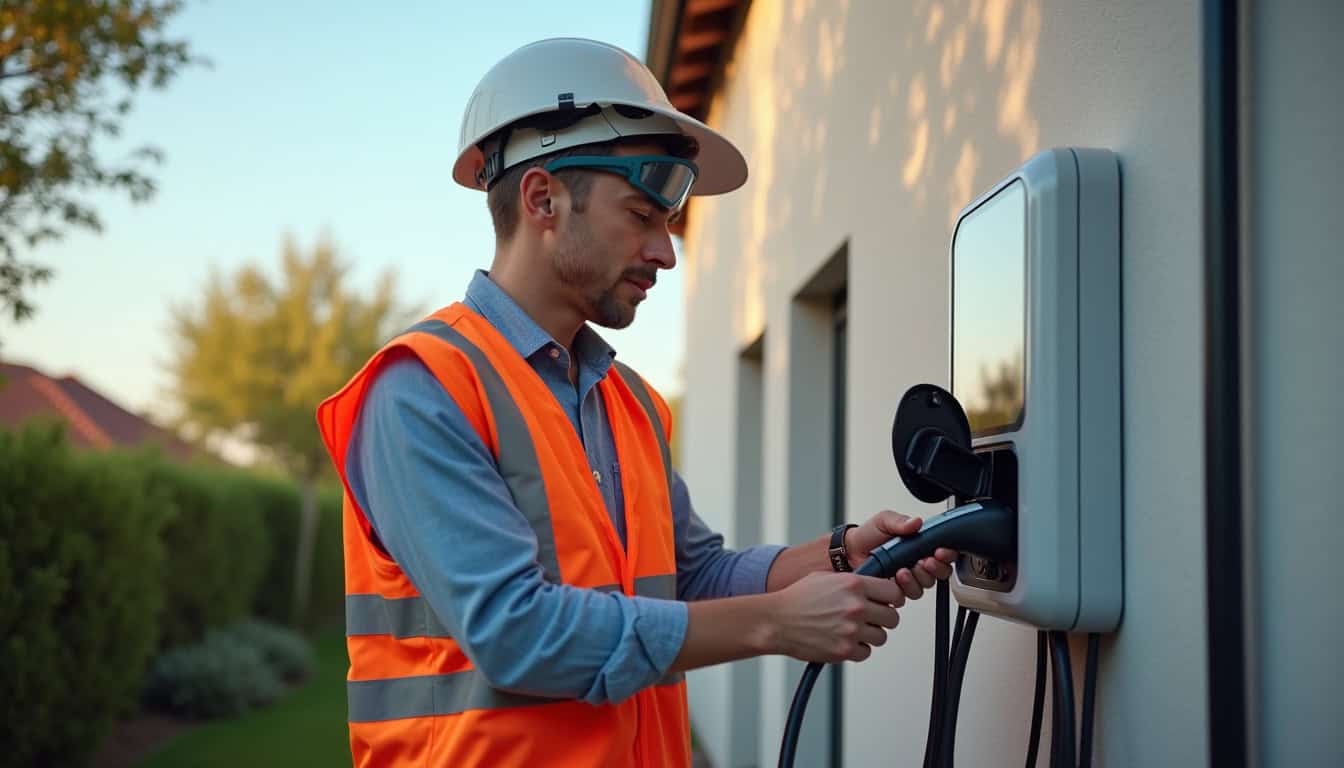 Technicien certifié IRVE en train d