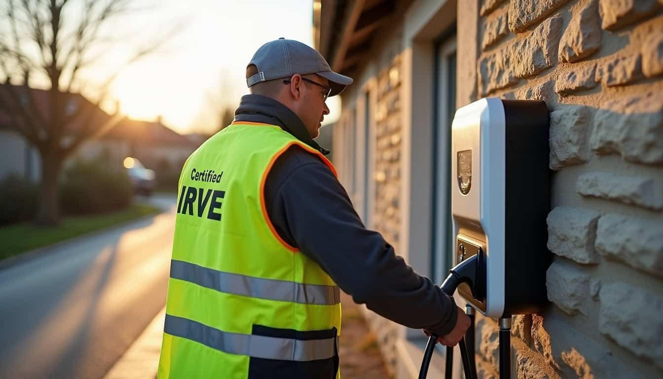 Technicien certifié IRVE en train d