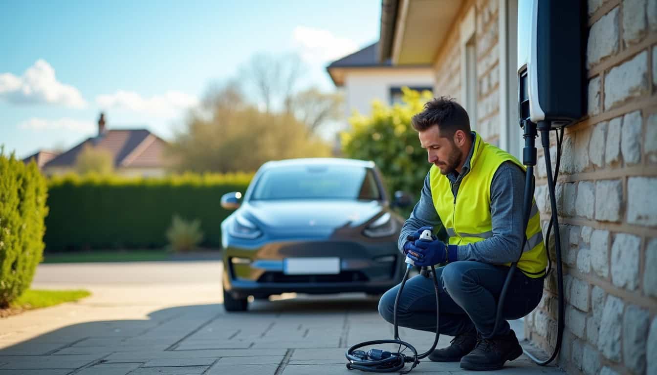 Technicien certifié IRVE en train d