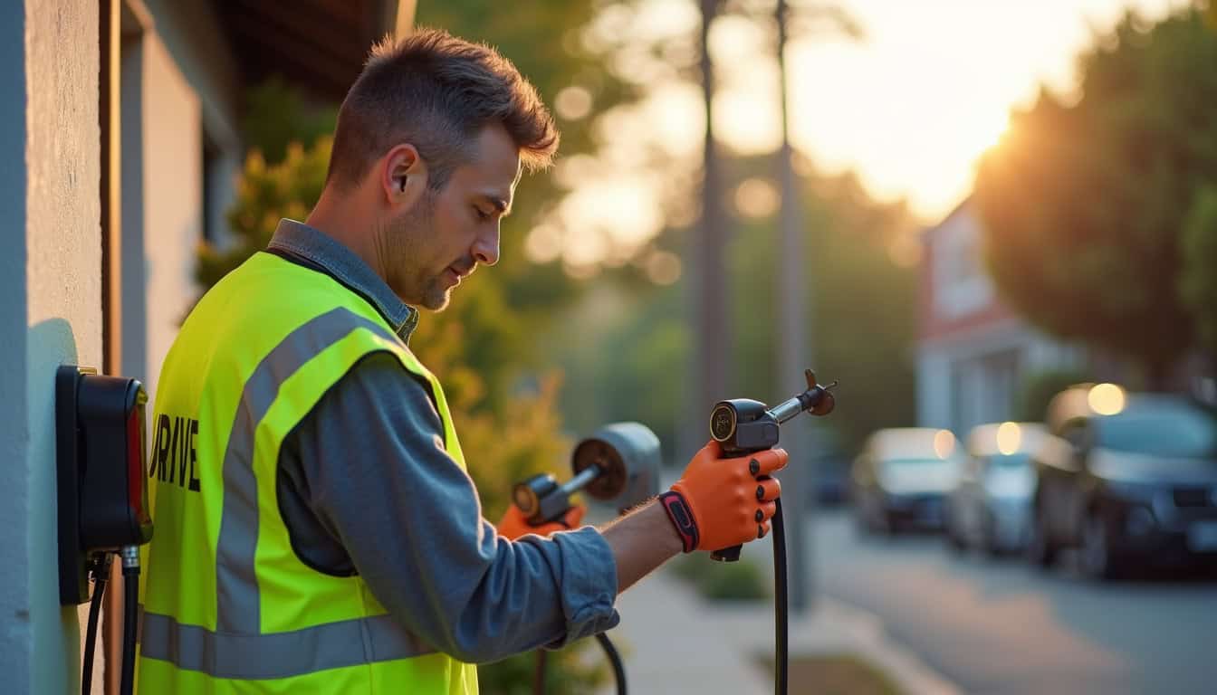 Technicien certifié IRVE en train d