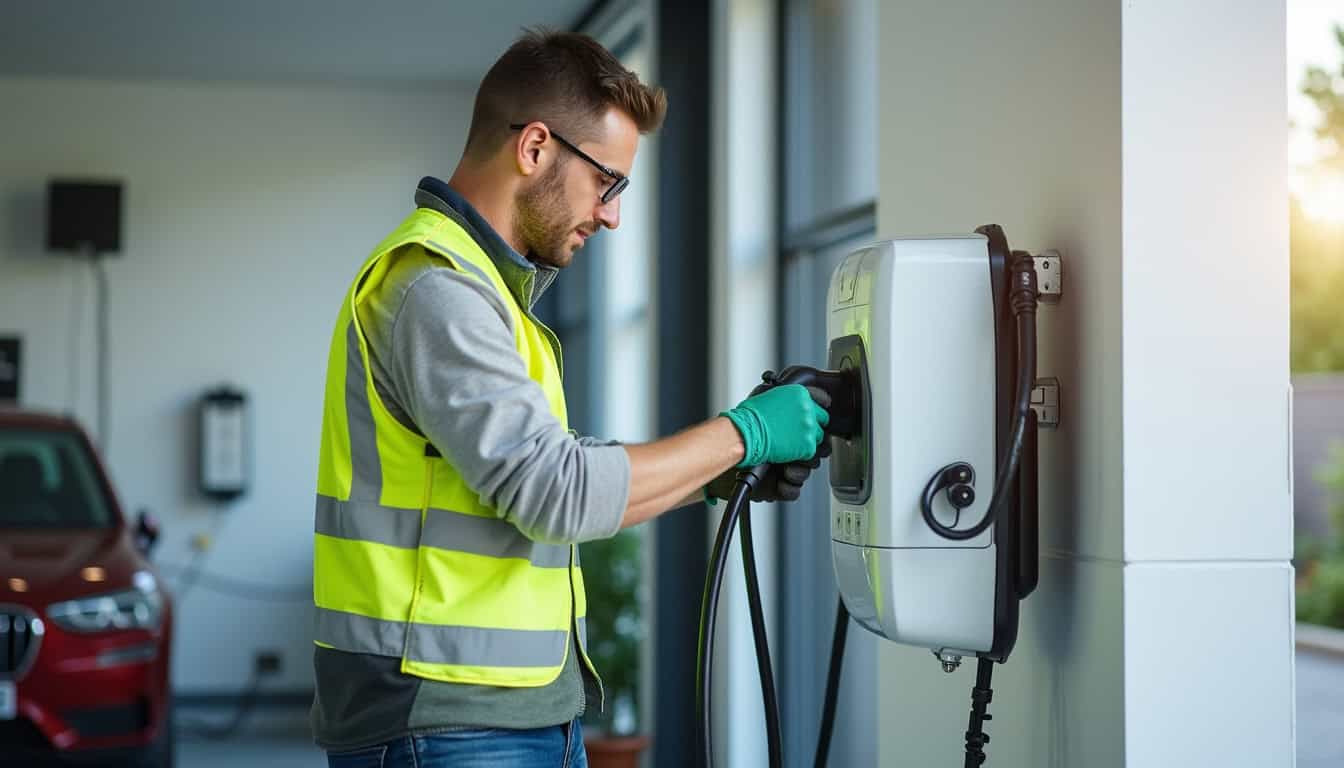 Technicien certifié IRVE en train d