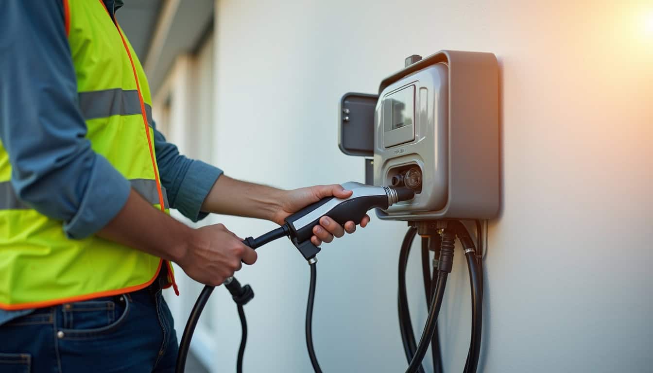 Technicien certifié IRVE en train d