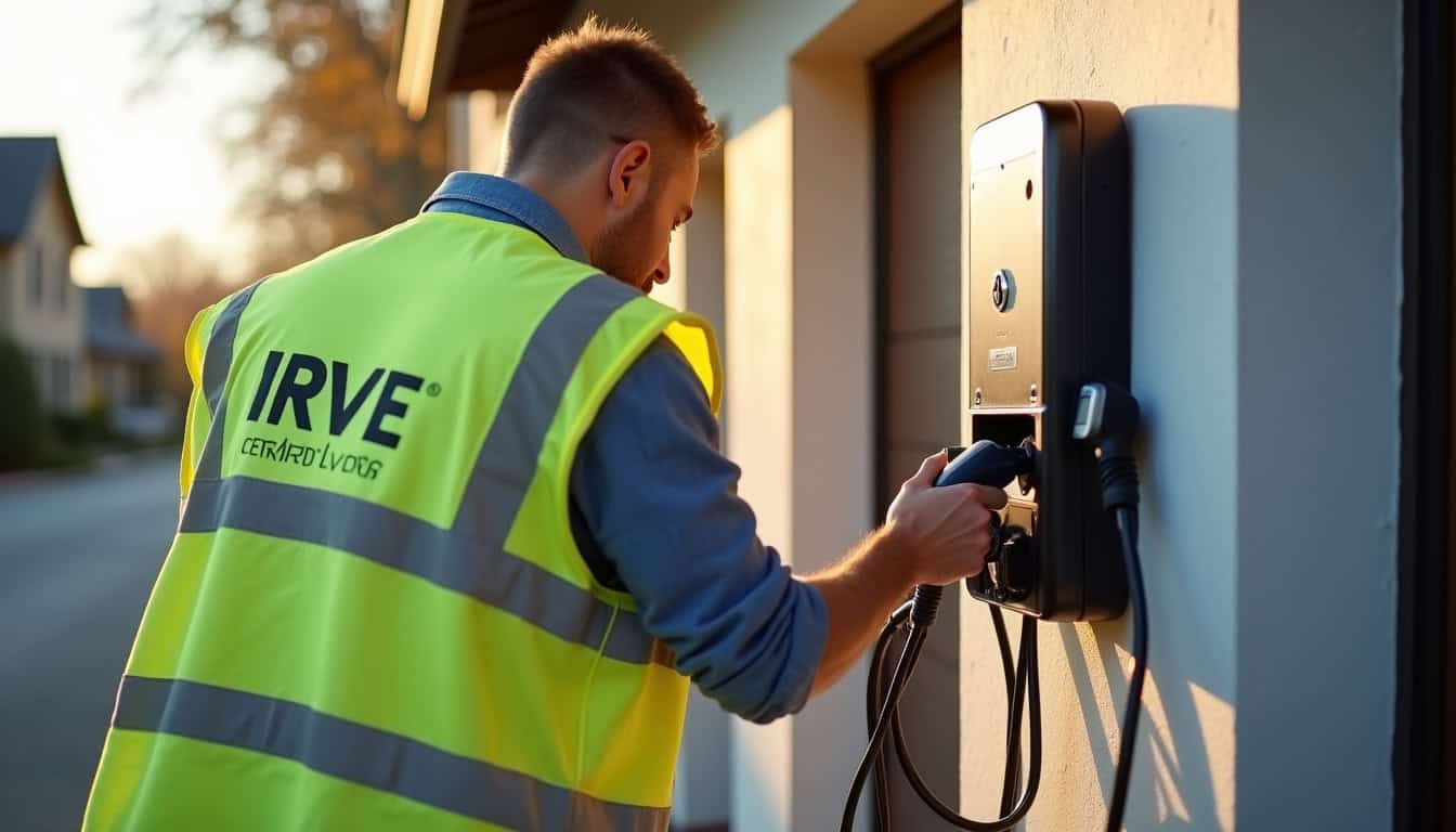 Technicien certifié IRVE en train d