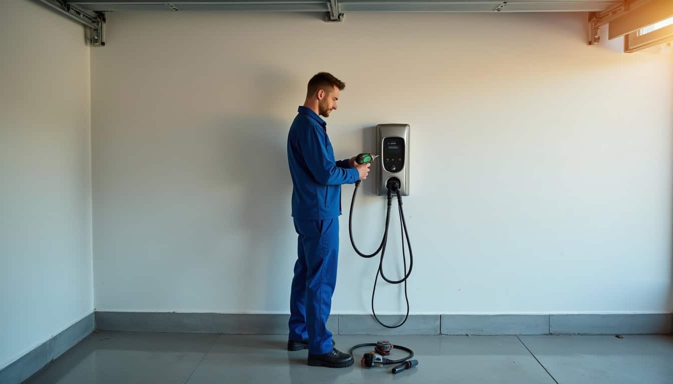 Technicien en train d