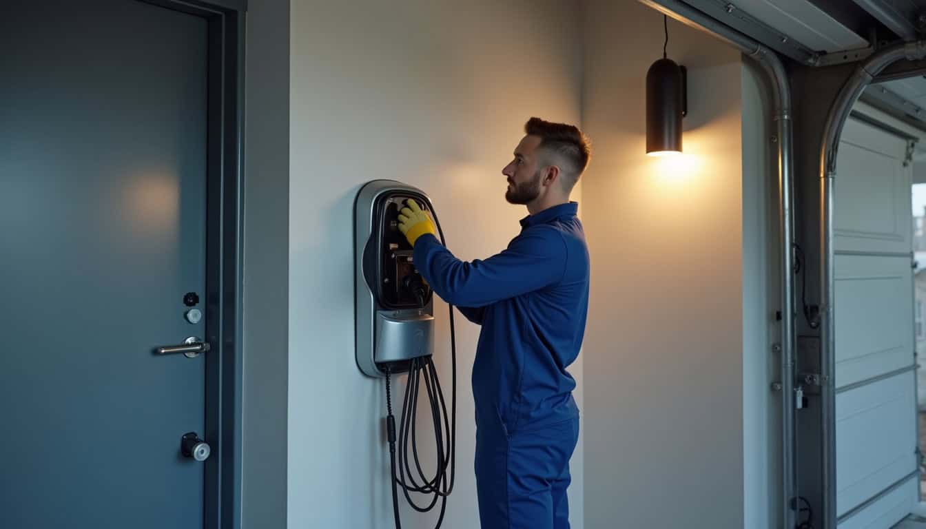 Technicien en train d
