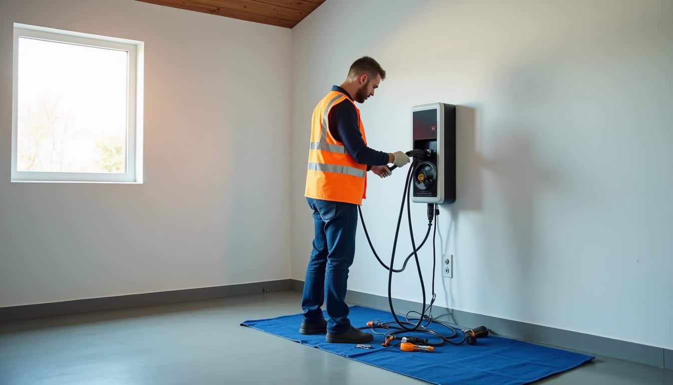Technicien en train d