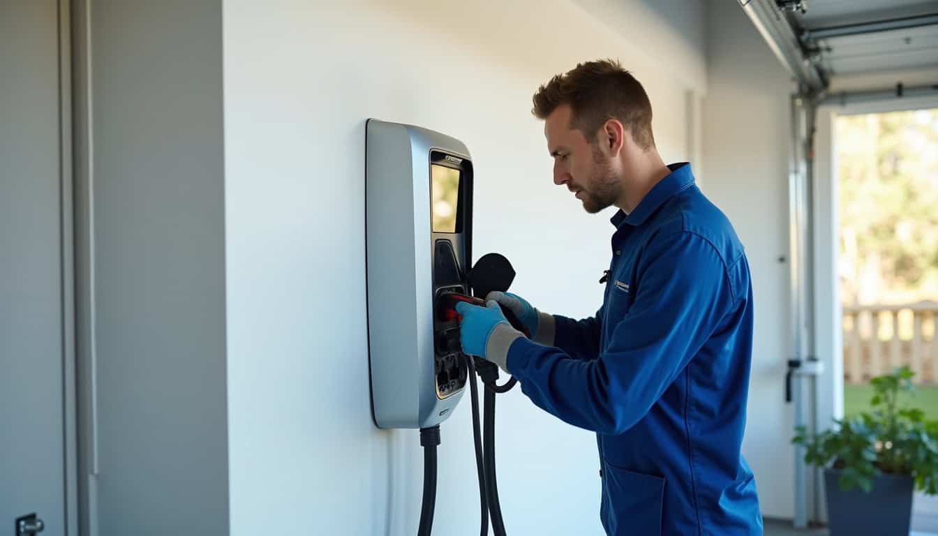 Technicien en train d