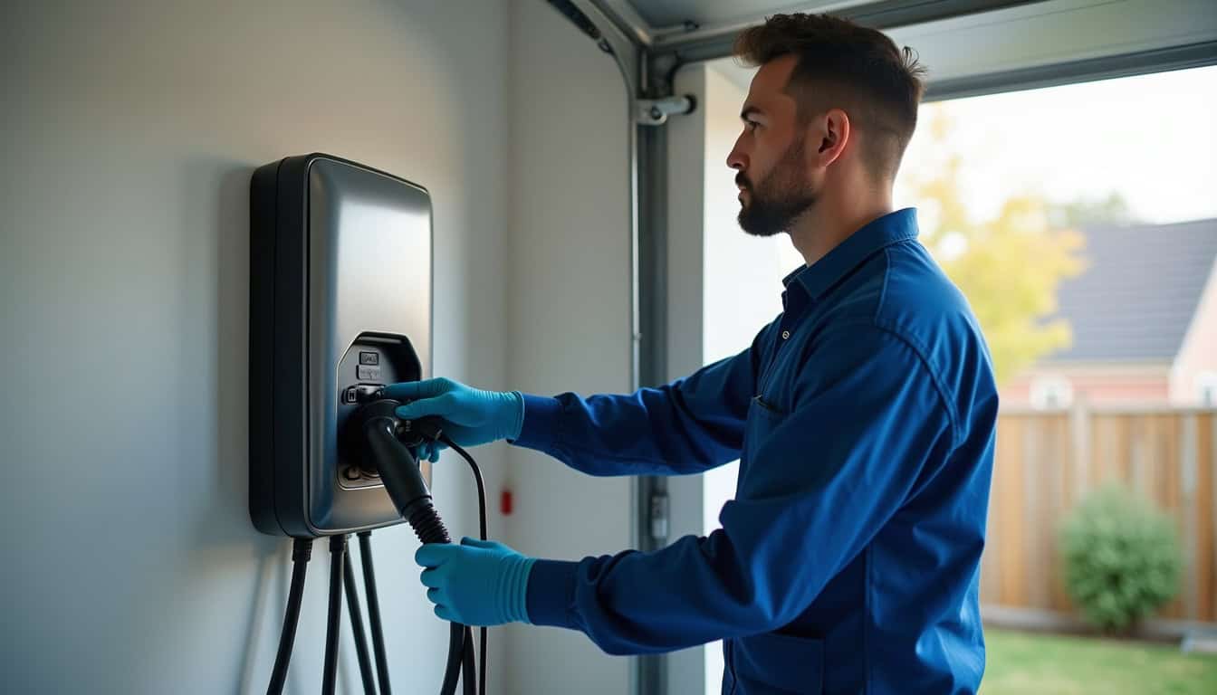 Technicien en train d
