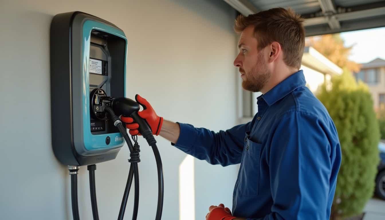 Technicien en train d