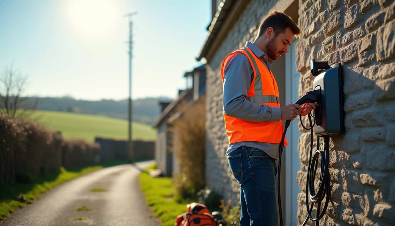 Technicien en train de vérifier l