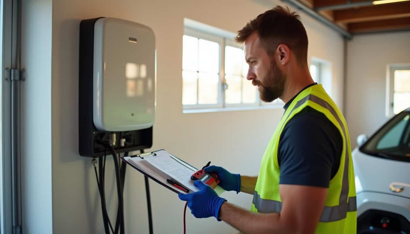 Technicien en train de vérifier le bon fonctionnement d
