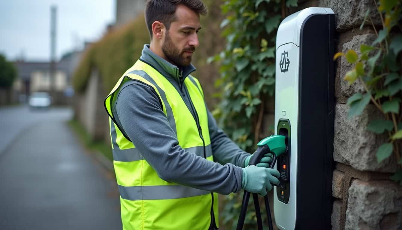 Technicien en train de vérifier le fonctionnement d