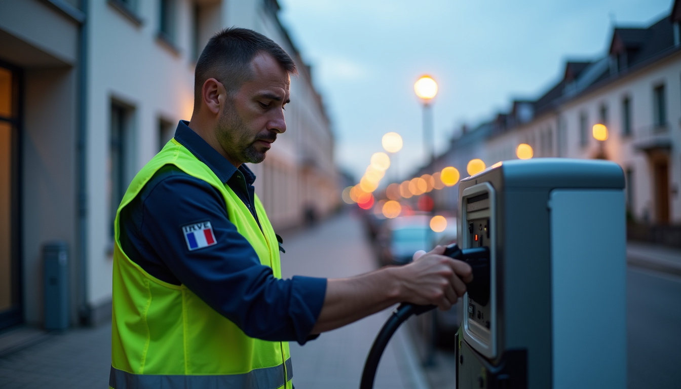 Technicien IRVE en train d