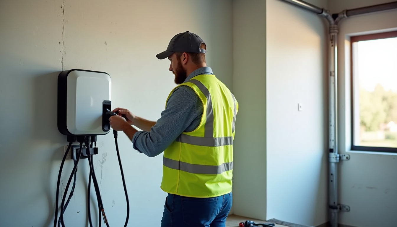 Technicien IRVE en train d