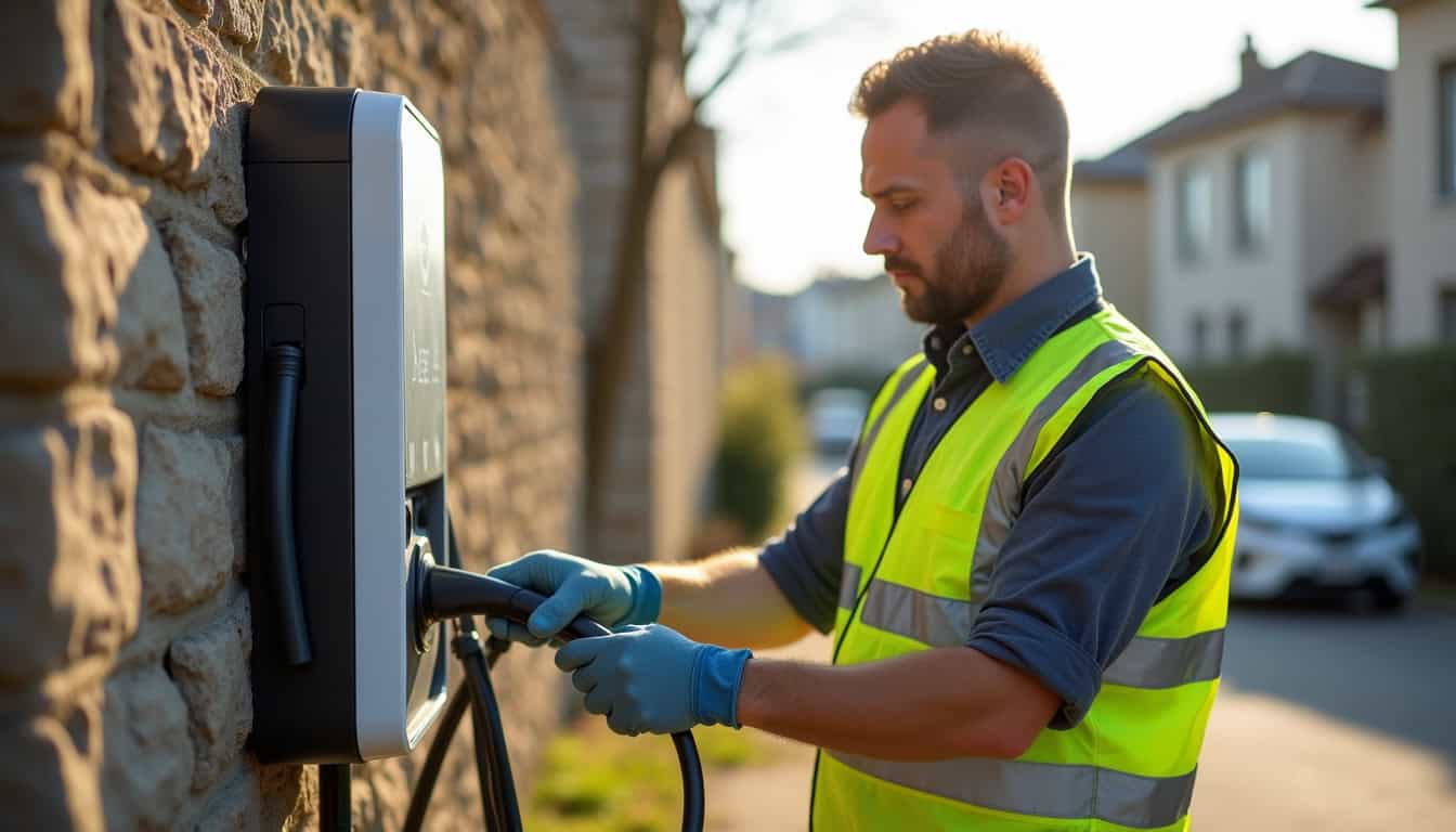 Technicien IRVE en train de vérifier une installation électrique à Robecq