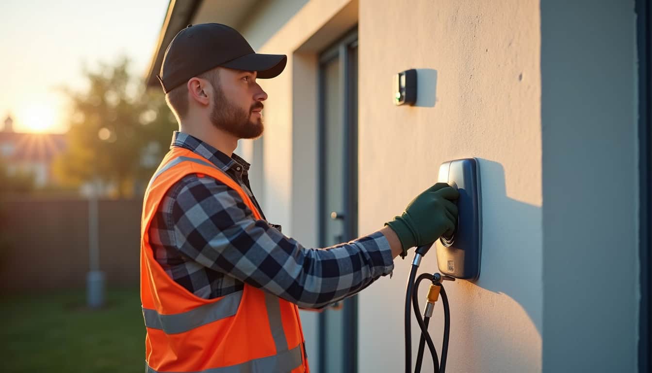 Technicien professionnel en train d