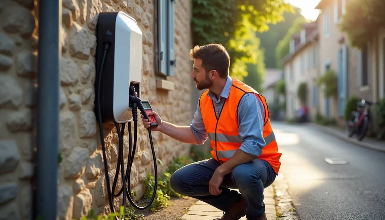 Technicien vérifiant le bon fonctionnement d