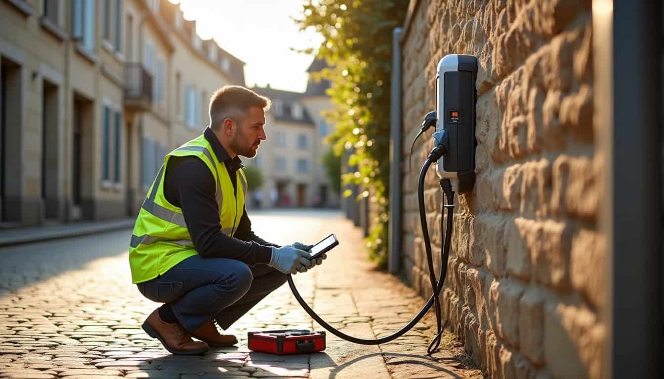 Technicien vérifiant le bon fonctionnement d