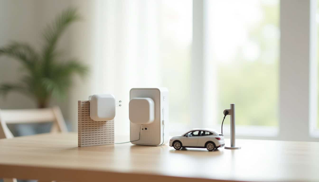 Types de bornes de recharge électrique disponibles à Distré: wallbox, prise renforcée et borne publique