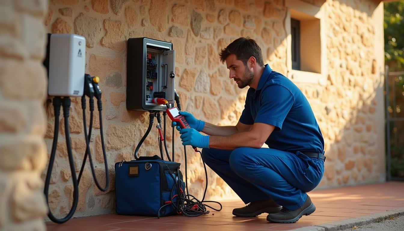 Un technicien en train de procéder à l