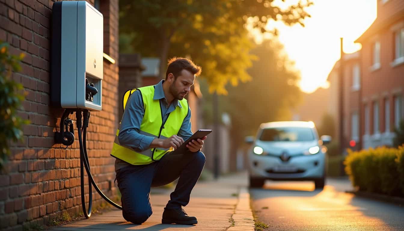 Un technicien en train de vérifier le bon fonctionnement d
