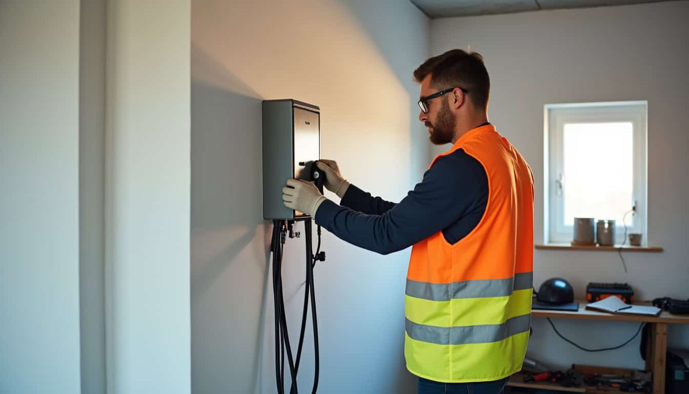 Un technicien IRVE en train d