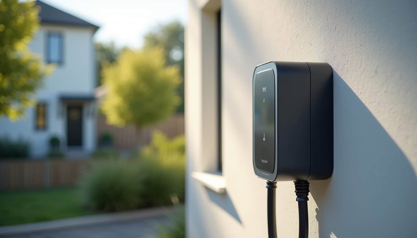 Une borne de recharge électrique installée à l