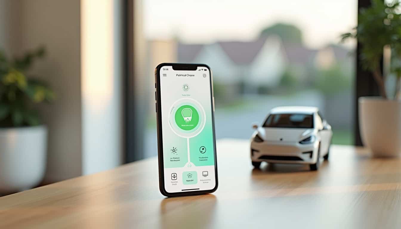 Utilisation d’une application mobile pour surveiller la recharge d’un véhicule électrique à Le Rheu