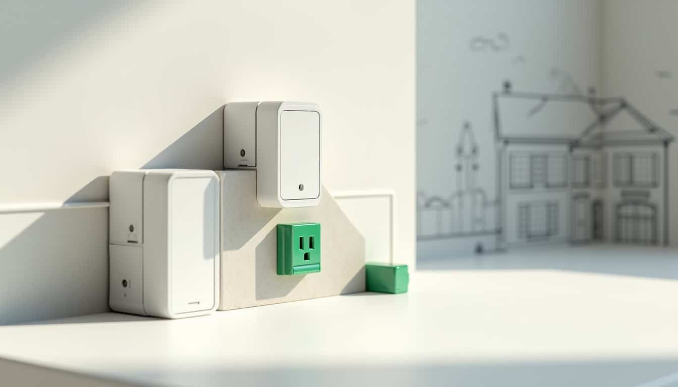 Vue comparative des différents types de bornes de recharge: wallbox murale, prise renforcée Green