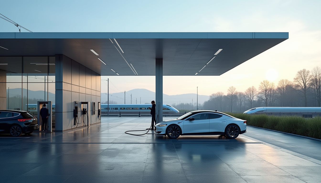 Aire de service sur l’autoroute A63 avec bornes de recharge rapide à Lesperon