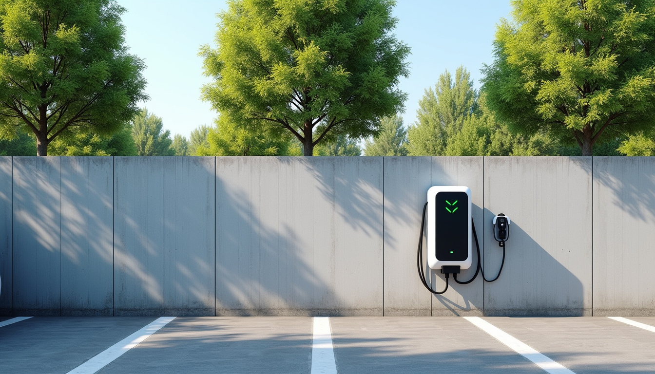 Avant-après de l'installation d'une borne de recharge électrique sur un parking à Campénéac