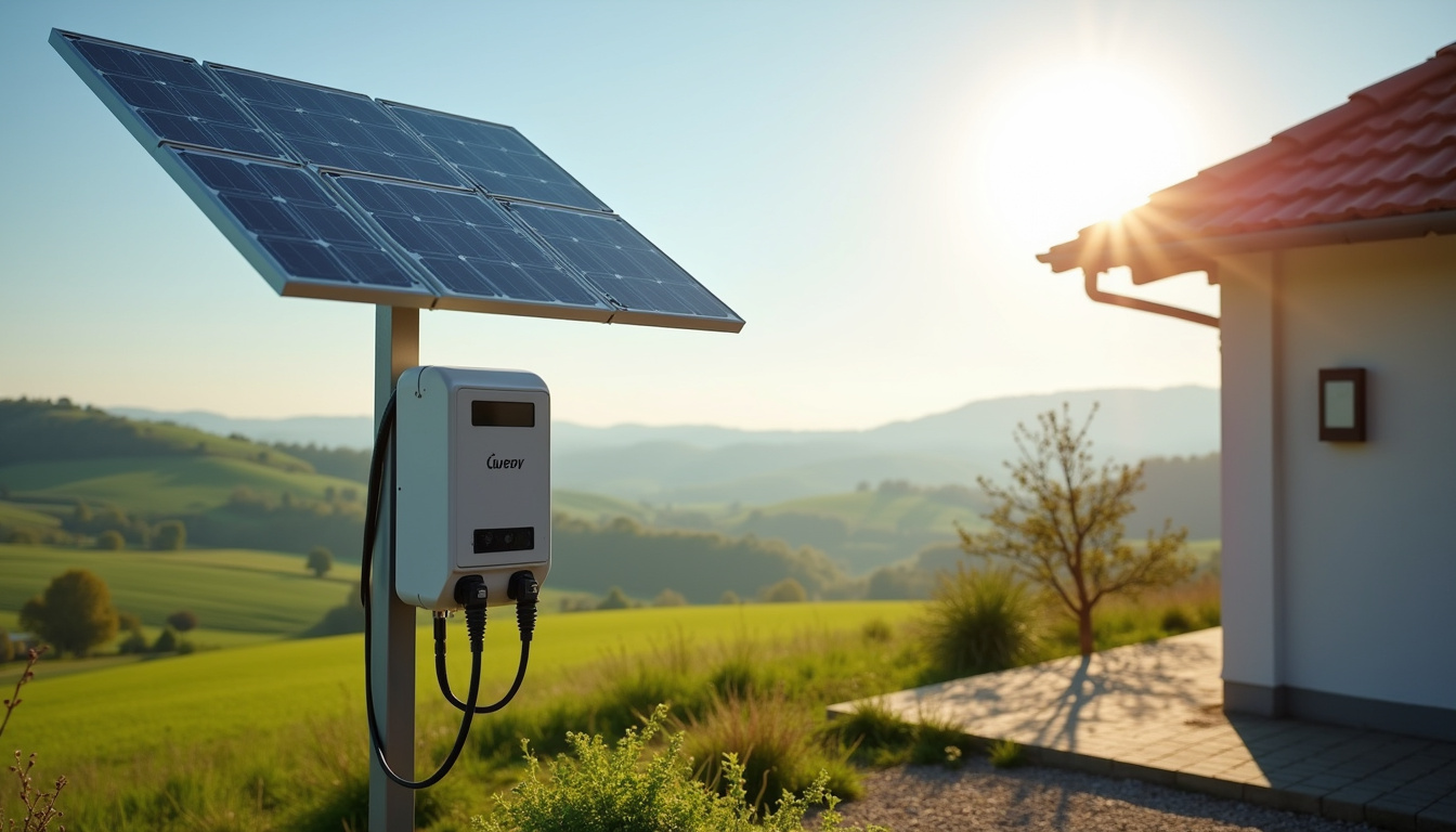 Borne de recharge associée à des panneaux photovoltaïques à Givonne