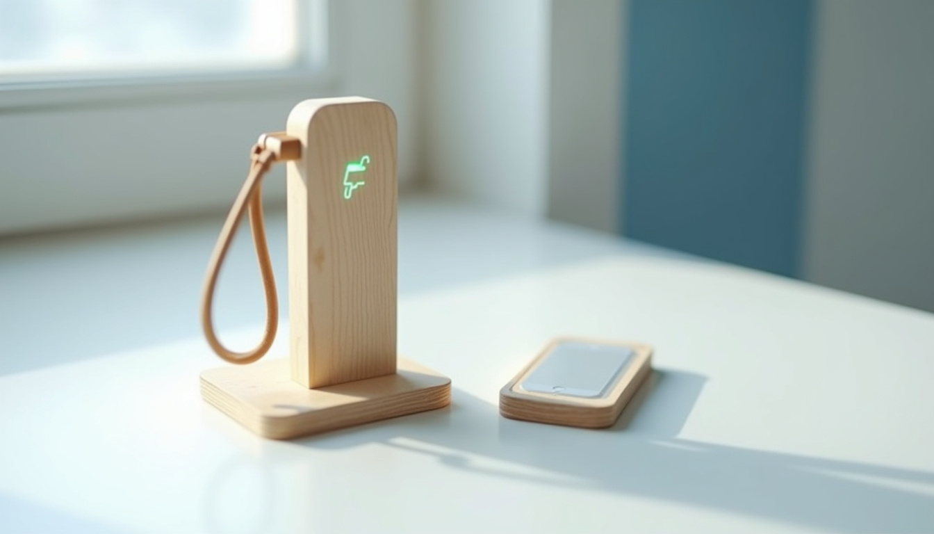 Borne de recharge connectée affichant des données de consommation via une application mobile à Saint-Zacharie