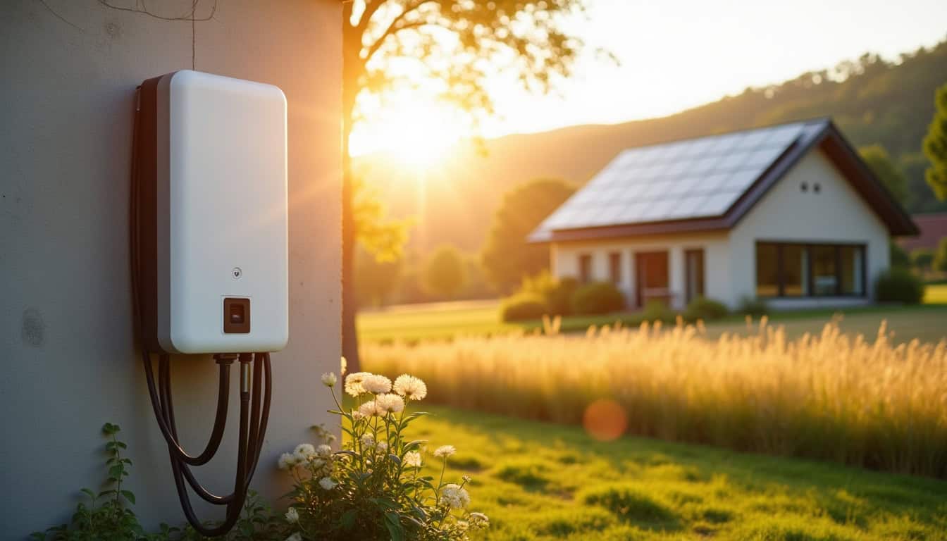 Borne de recharge couplée à des panneaux solaires à Drémil-Lafage