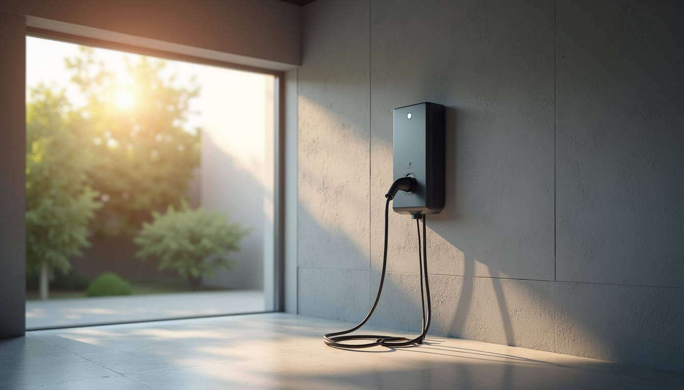 Borne de recharge domestique installée dans un garage à Tressange