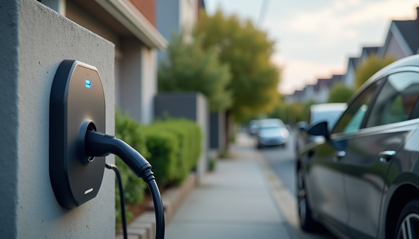 Borne de recharge électrique en fonctionnement à Coulounieix-Chamiers