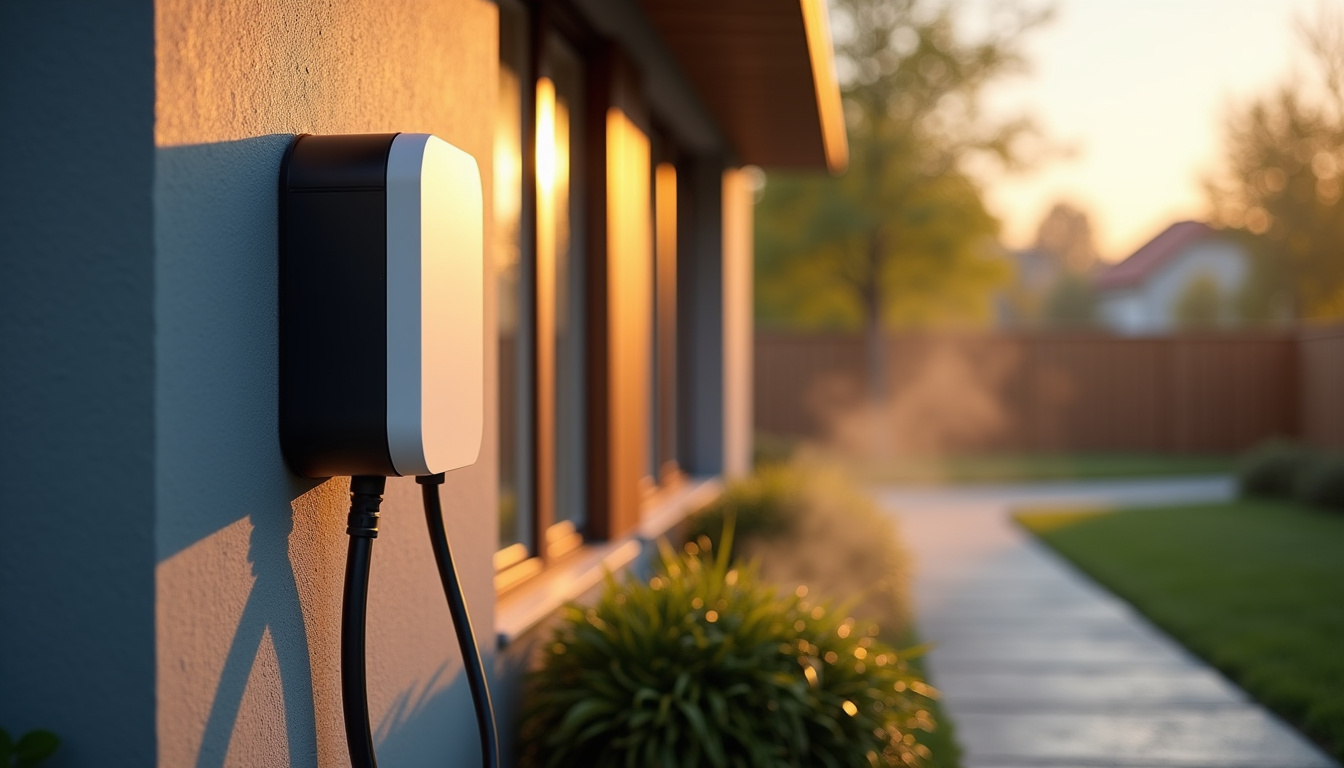 Borne de recharge électrique installée à l'extérieur d'une habitation à Batilly