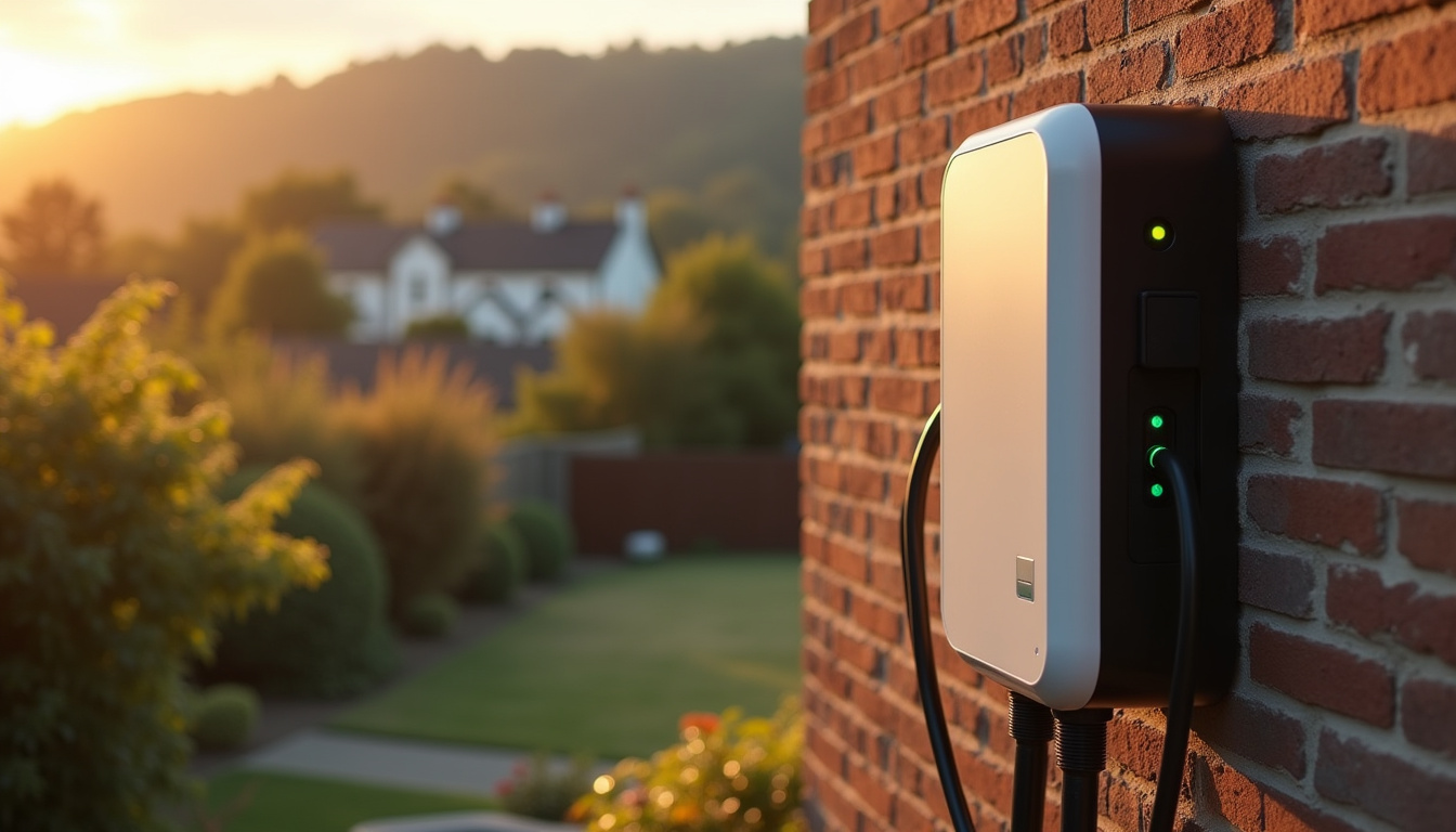 Borne de recharge électrique installée à l'extérieur d'une maison à Neuwiller-lès-Saverne