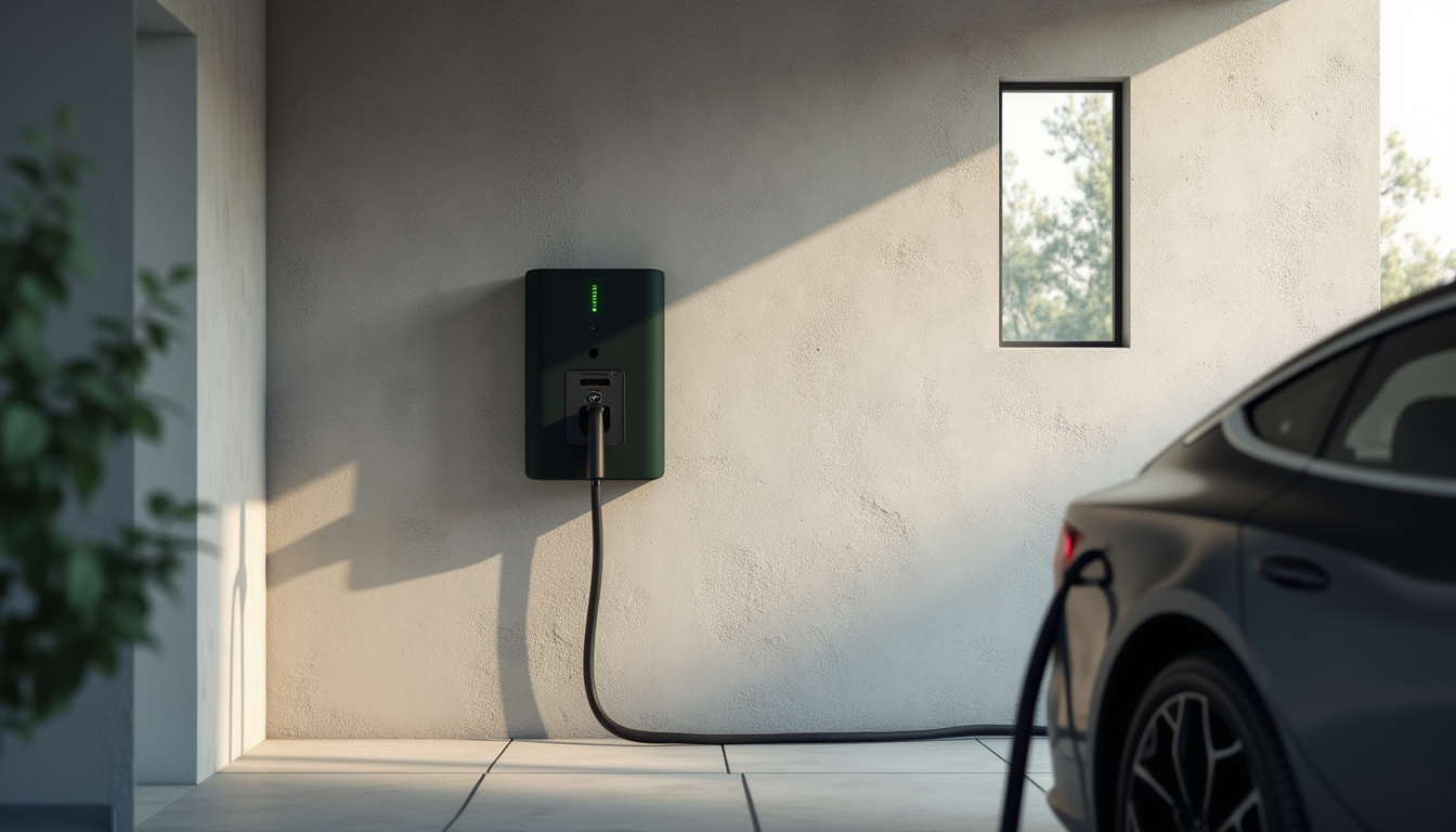 Borne de recharge électrique installée dans un garage privé à Bilieu