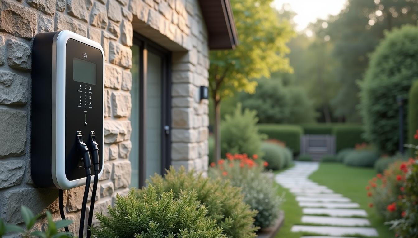 Borne de recharge électrique installée dans une maison à Saint-Étienne-le-molard