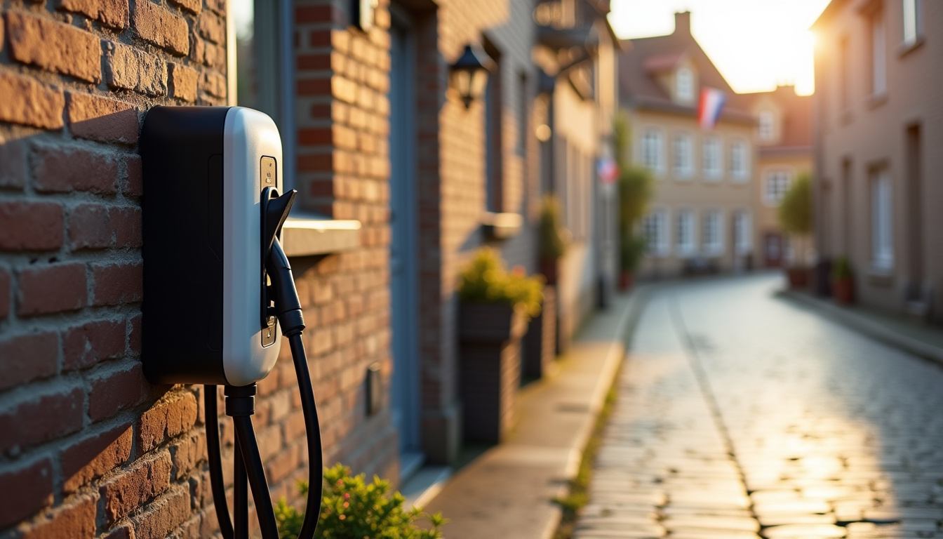 Borne de recharge électrique installée sur la rue de la Libération à Villemeux-sur-Eure
