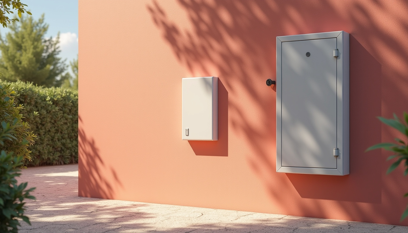 Borne de recharge électrique murale installée à l'extérieur d'une maison à Orée d'Anjou