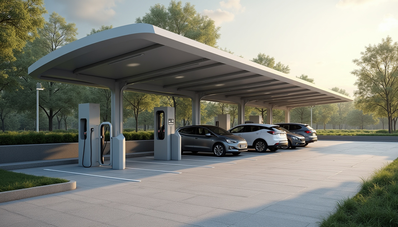 Borne de recharge électrique publique située sur un parking municipal à Maurecourt