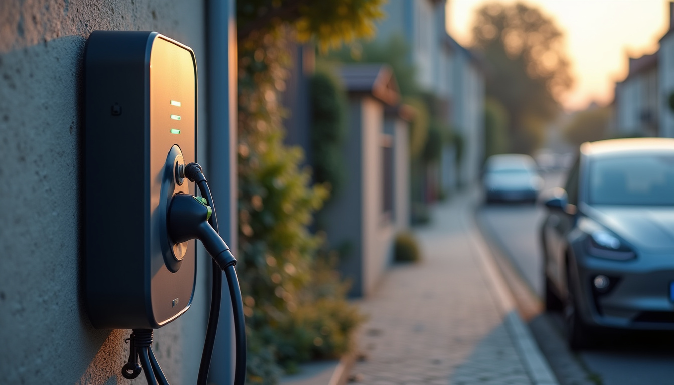 Borne de recharge électrique publique sur la rue d'Etzling à Behren-lès-Forbach